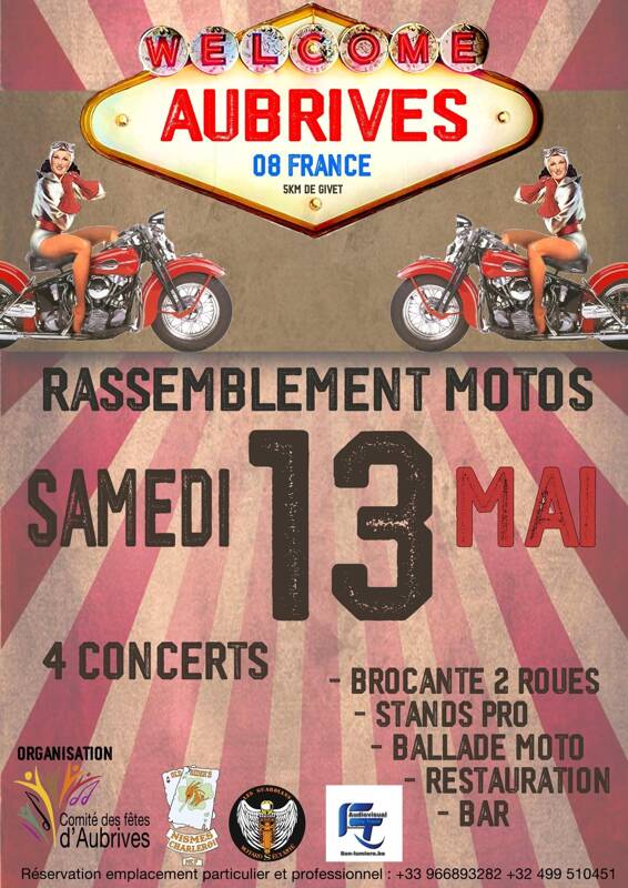 Rassemblement Motos, balade, brocante 2 roues, 4 concerts