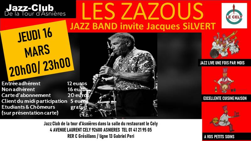 Les ZAZOUS jazz band invitent Jacques SILVERT