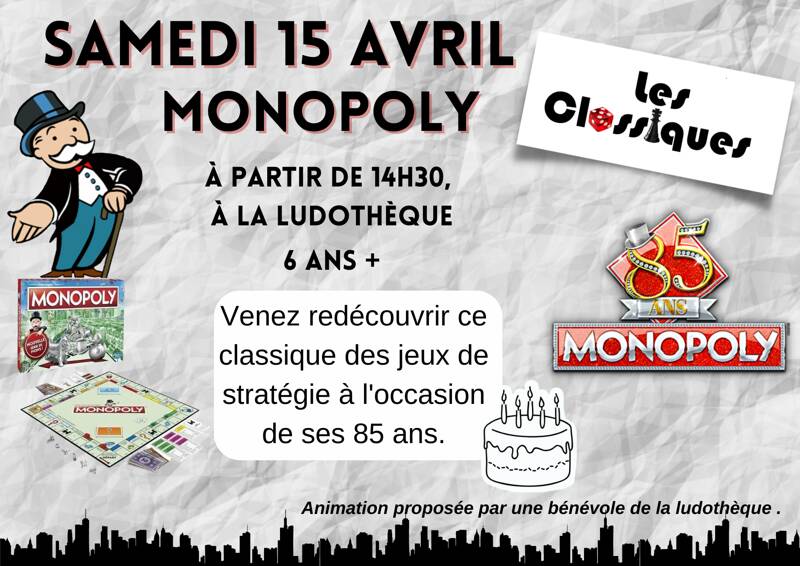 Monopoly le jeu 85 ans