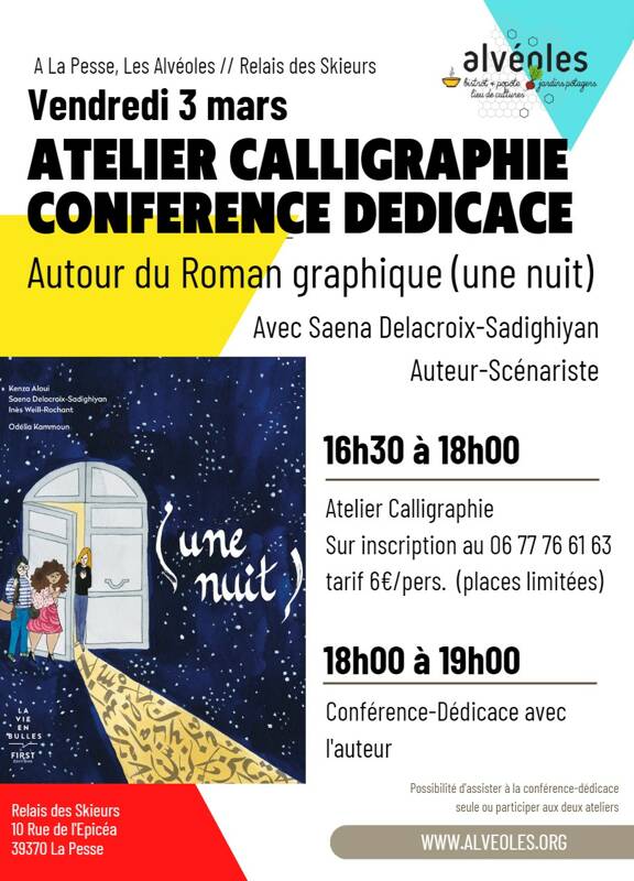 Conférence-Dédicace autour du Roman graphique (Une Nuit) avec Saena Delacroix-Sadighiyan
