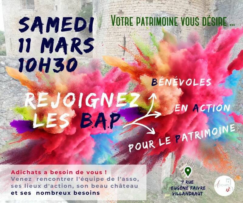 Rejoignez les B.A.P (bénévoles en action pour le patrimoine)