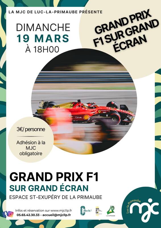 Grand prix F1 sur écran GÉANT