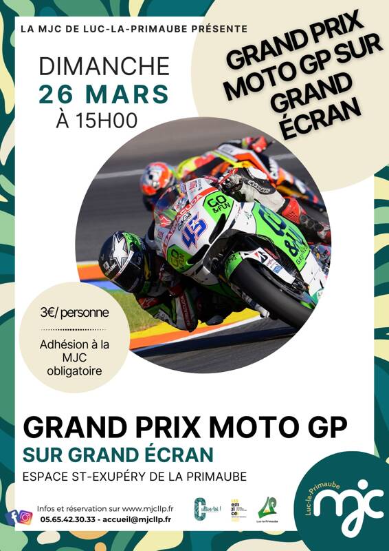 Grand prix moto GP sur écran GÉANT