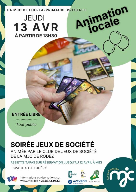 Soirée jeux de société