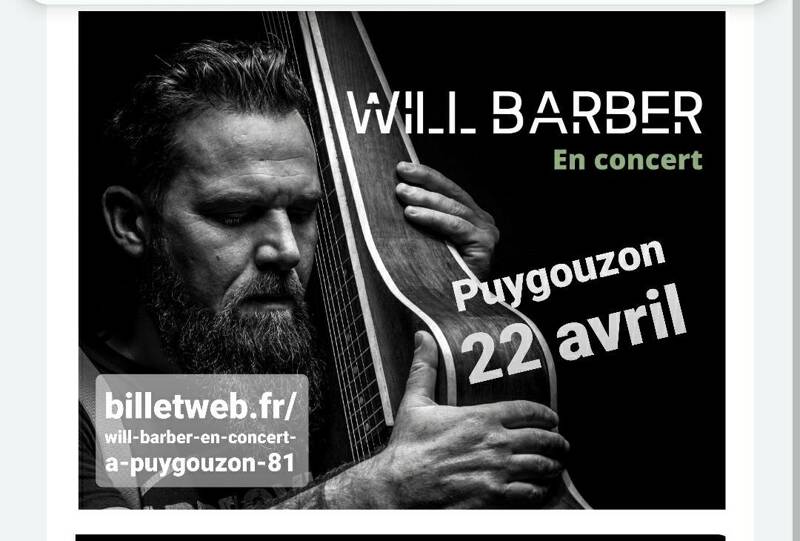 Will Barber en concert le  22 avril