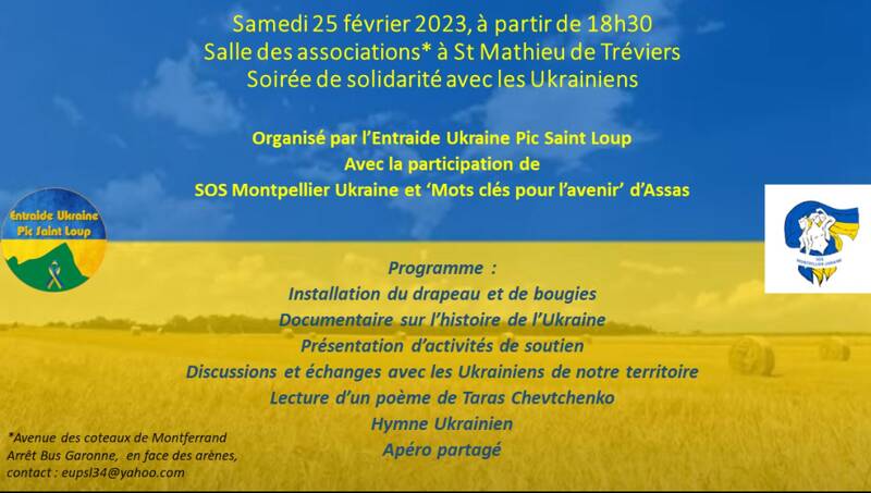 Soirée de solidarité avec les ukrainiens