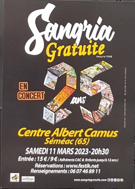 SANGRIA GRATUITE en concert