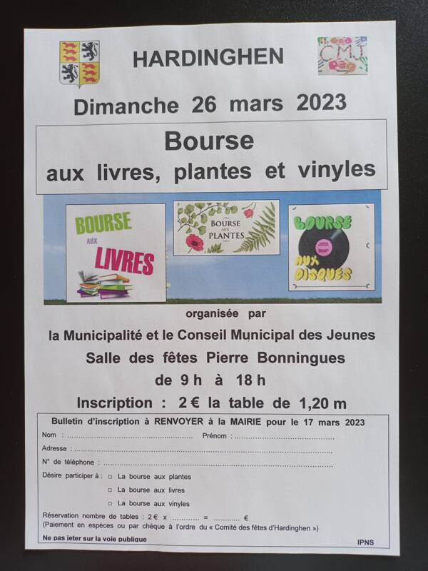 BOURSE  AUX PLANTES, LIVRES  ET VINYLES