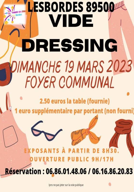 Vide dressing au bordes 89500