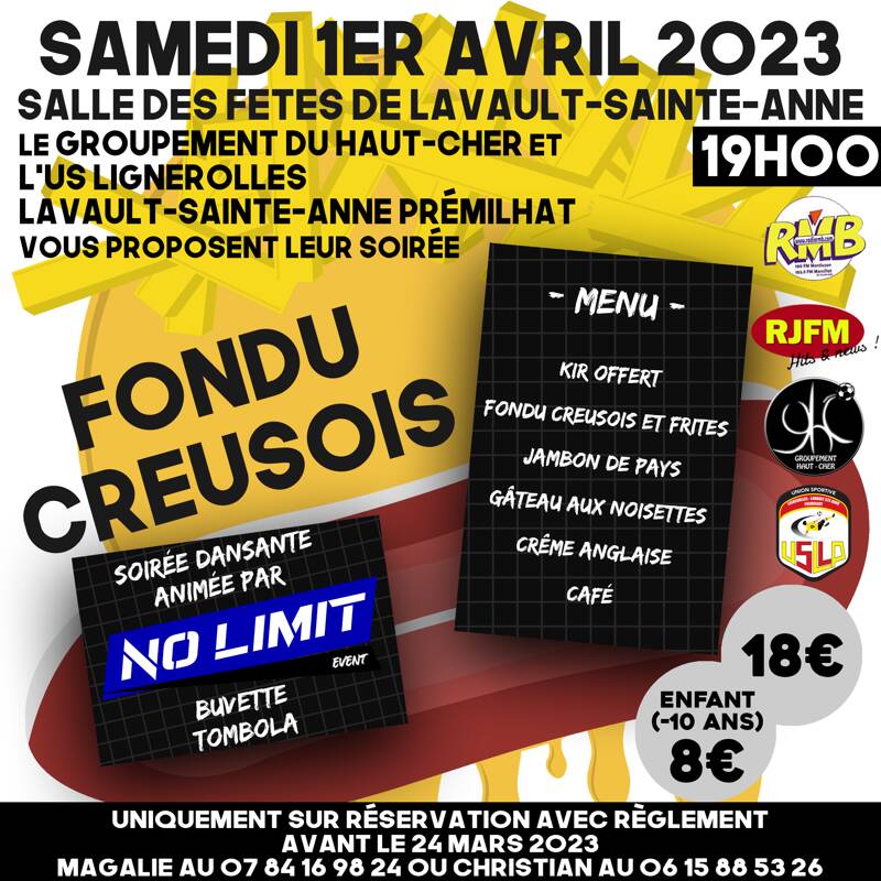 SOIREE FONDU CREUSOIS