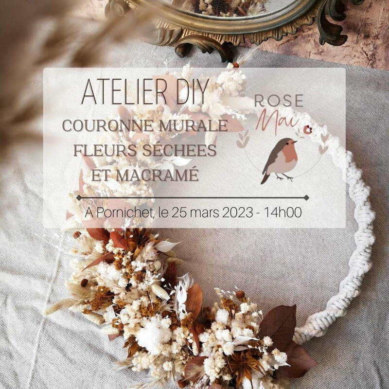 Atelier couronne de fleurs séchées