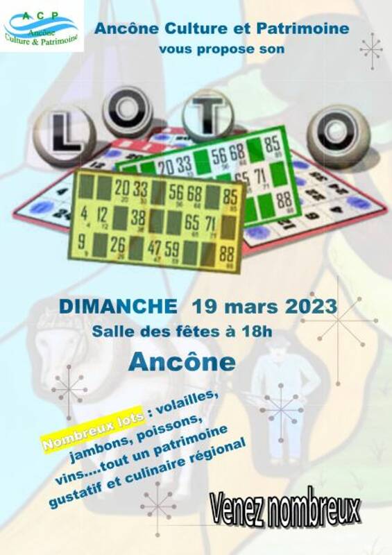 Petit LOTO de l'association ANCONE CULTURE et PATRIMOINE