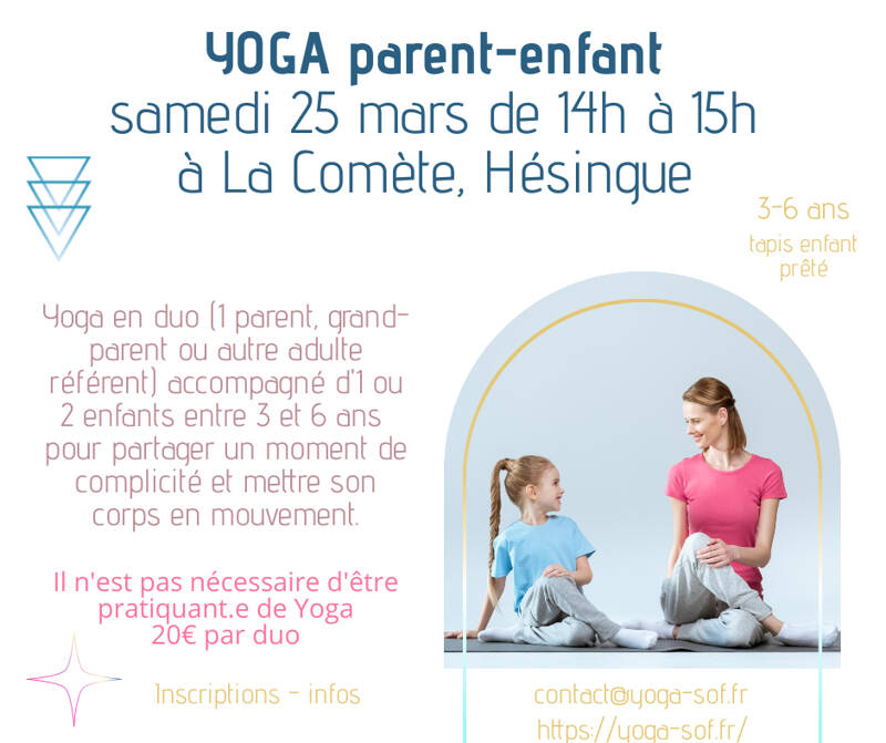 Animations Yoga parent/enfant et enfant 3-14ans