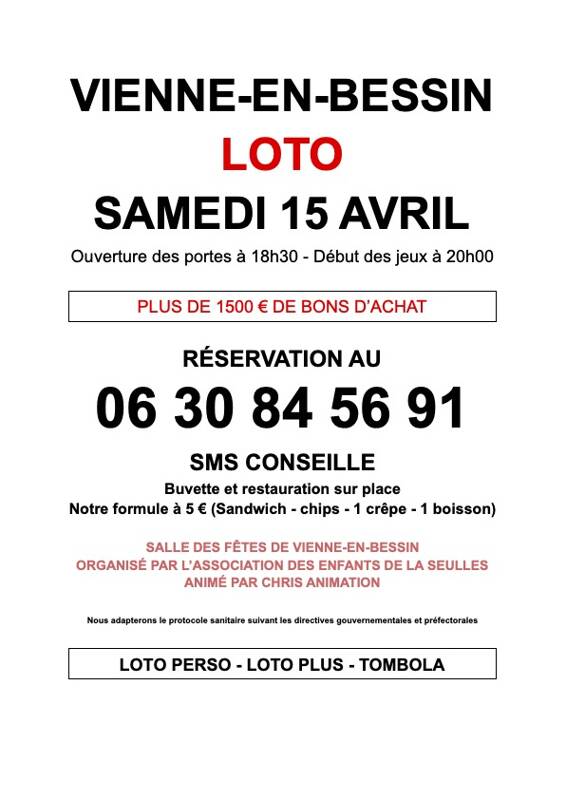 Loto de l'association des enfants de la seulles