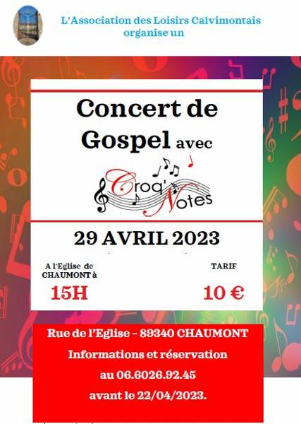 Concert de Gospel à Chaumont 89340