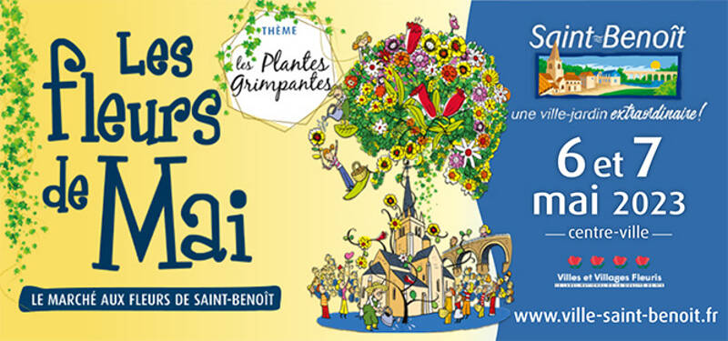 Samedi 6 et dimanche 7 mai : Le marché aux fleurs de Saint-Benoît.
