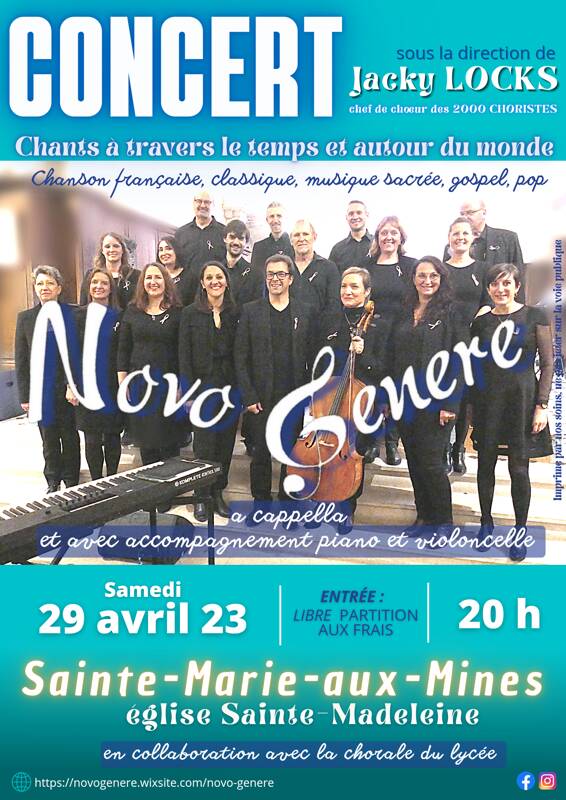 Concert Jacky LOCKS et son ensemble vocal NOVO GENERE