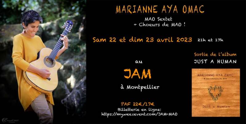 Marianne Aya Omac au JAM, concerts sortie d'album