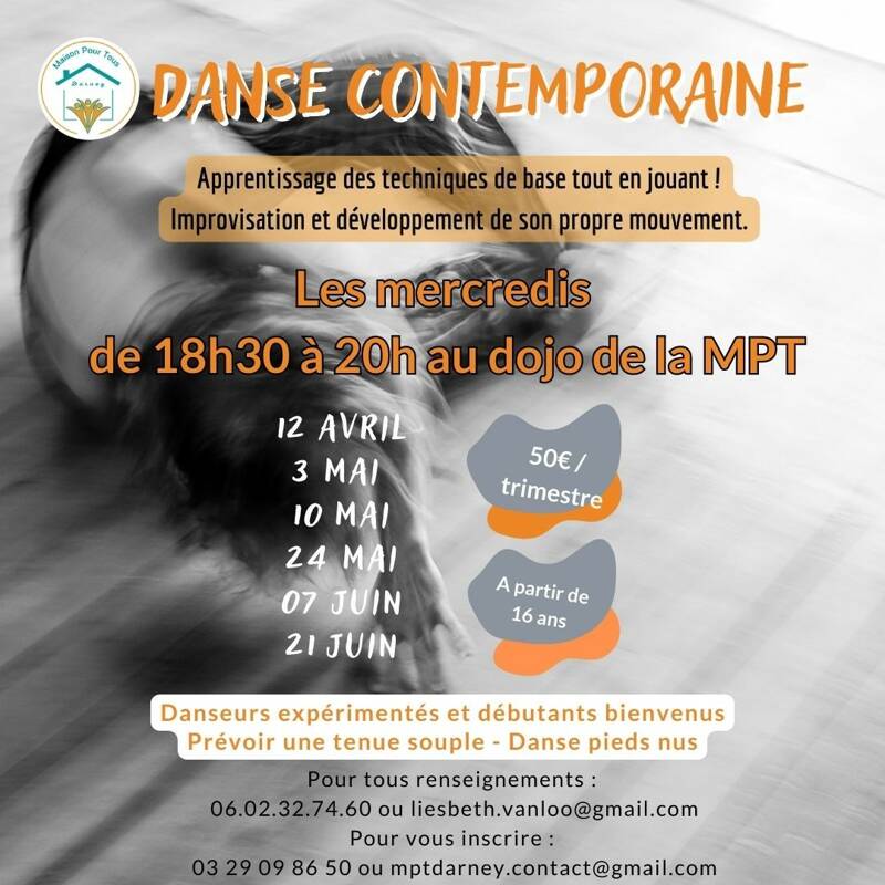 Cours de danse contemporaine pour ados/adultes