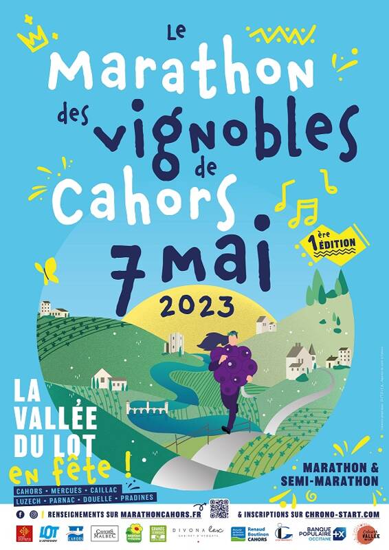 Vignoble de Cahors : Marathon festif et ravitaillement gourmand le 7 mai !
