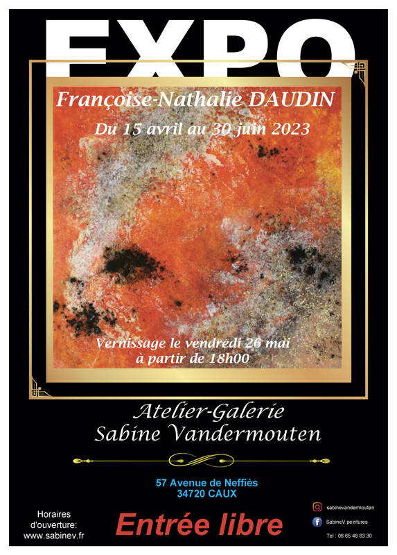 L’artiste peintre Françoise-Nathalie Daudin expose dans l’atelier-Galerie de Sabine Vandermouten