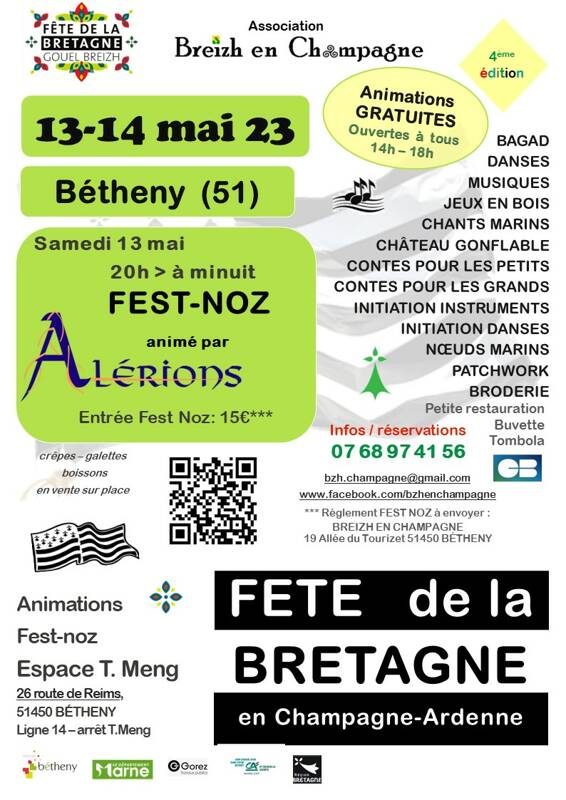 Fête de la Bretagne et Fest noz à Bétheny (51)