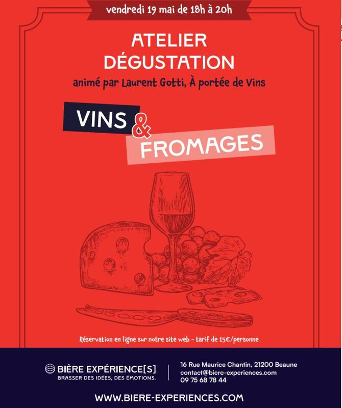 Atelier dégustation Vins et Fromages