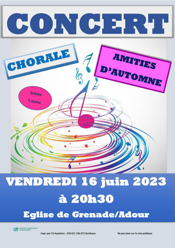 CONCERT CHORALE AMITIES D'AUTOMNE