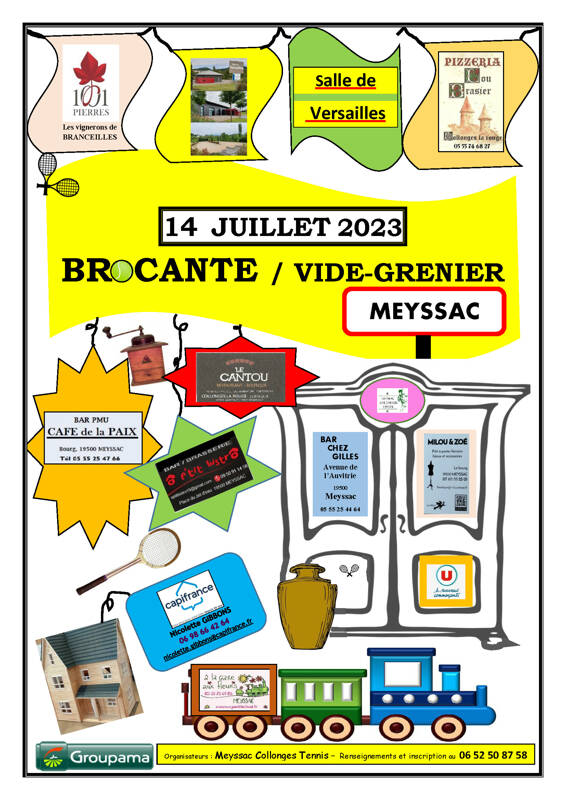 GRANDE BROCANTE - MEYSSAC - 14 JUILET 2023