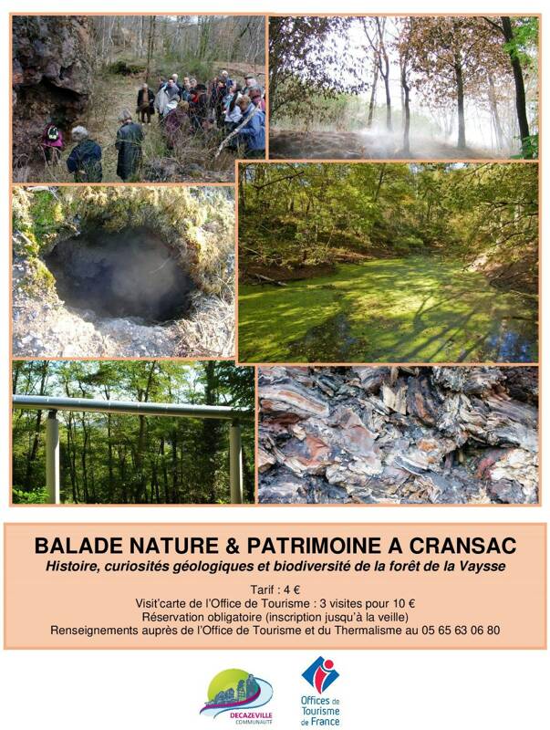 Balade Nature & Patrimoine à Cransac - La montagne qui brûle et le rocher troué
