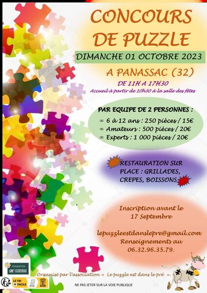 CONCOURS DE PUZZLE 1er OCTOBRE 2023