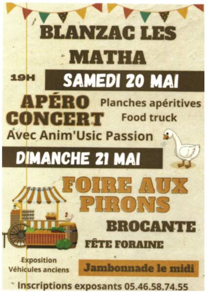 Foire aux pirons Apéritif dansant