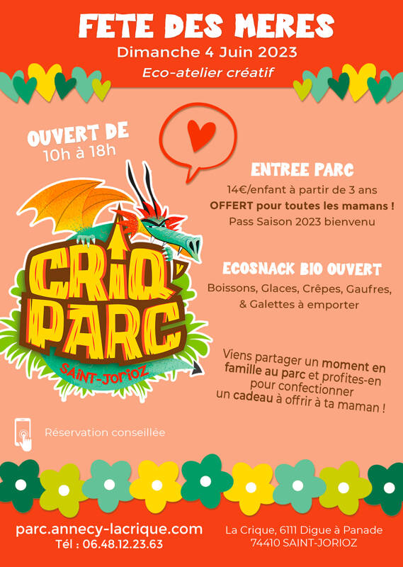 La fête des mères au Criq'Parc !