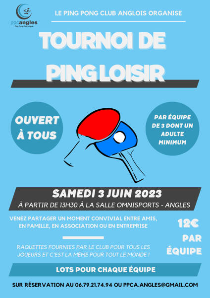 Tournoi amical de tennis de table