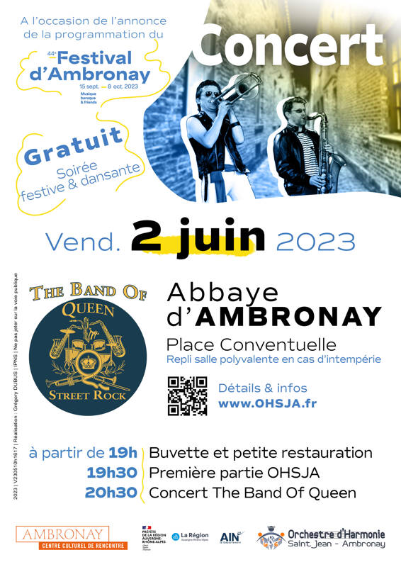 Concert gratuit The Band Of Queen à l'Abbaye d'Ambronay