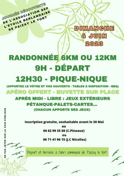 Randonnée 6km ou 12 km