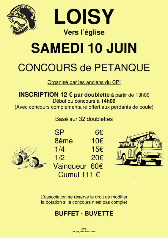 Concours de pétanque