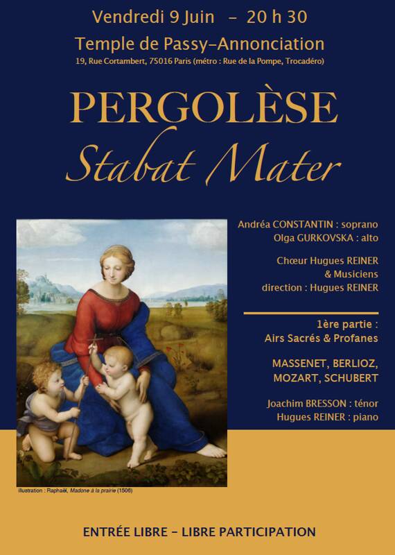 Concert : Stabat Mater de Pergolèse