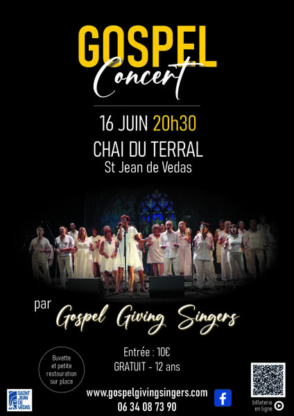 CONCERT GOSPEL GIVING SINGERS CHAI DU TERRAL