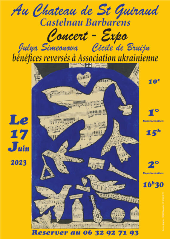 concert-exposition au château de Saint GUIRAUD à Castelnau-Barbarens