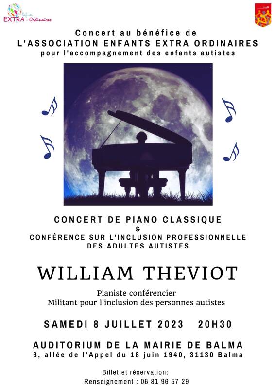 concert de piano (musique classique) + conférence sur l'autisme