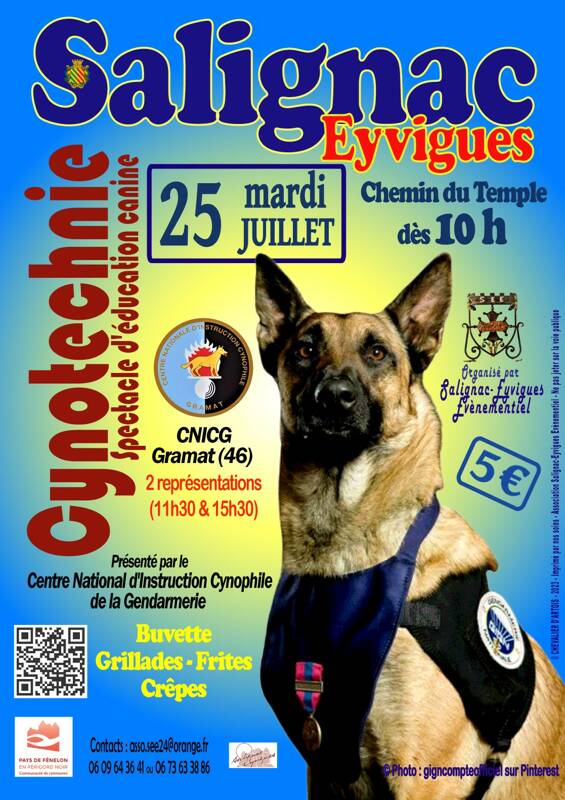 Spectacle de cynotechnie par le CNICG de Gramat (gendarmerie)