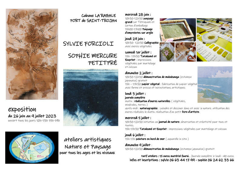 ateliers artistiques NATURE ET PAYSAGE