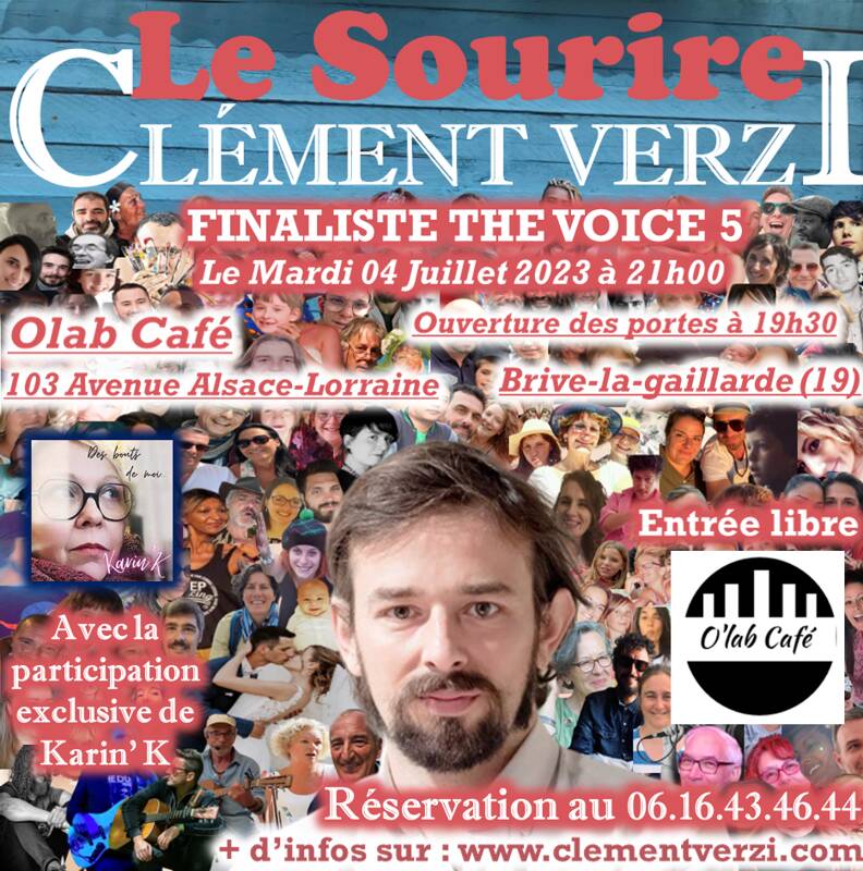 Clément Verzi, Finaliste The Voice 5, en concert à O'Lab Café