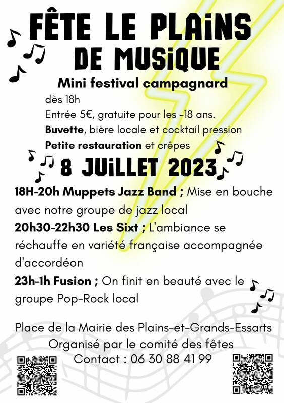 Fête le plains de musique