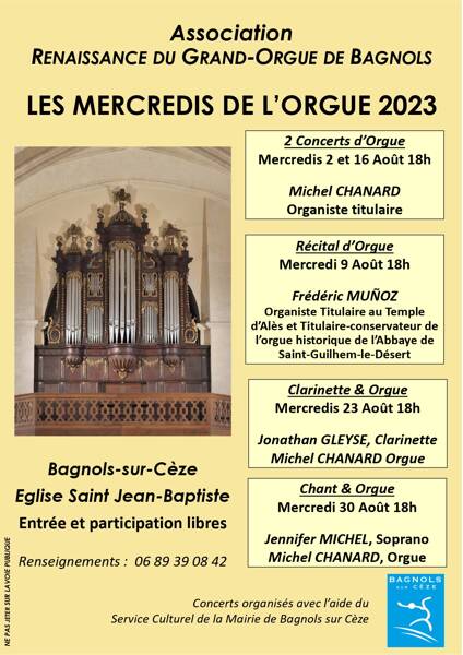 LES MERCREDIS DE L'ORGUE 2023