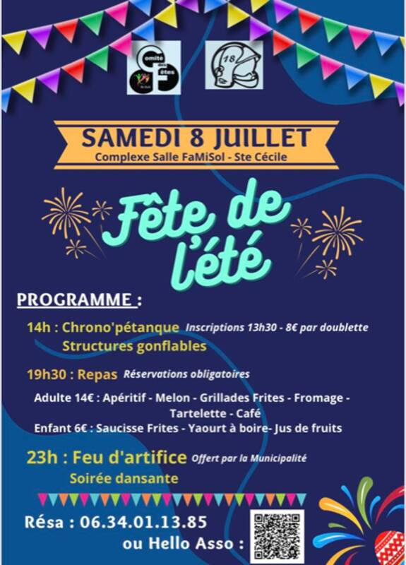 FETE DE L'ETE : REPAS + FEU D'ARTIFICE