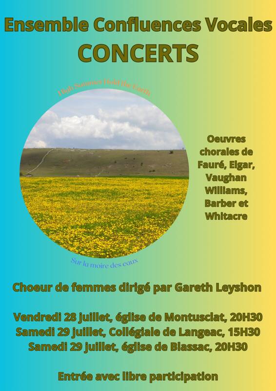 Concert ensemble Confluences vocales