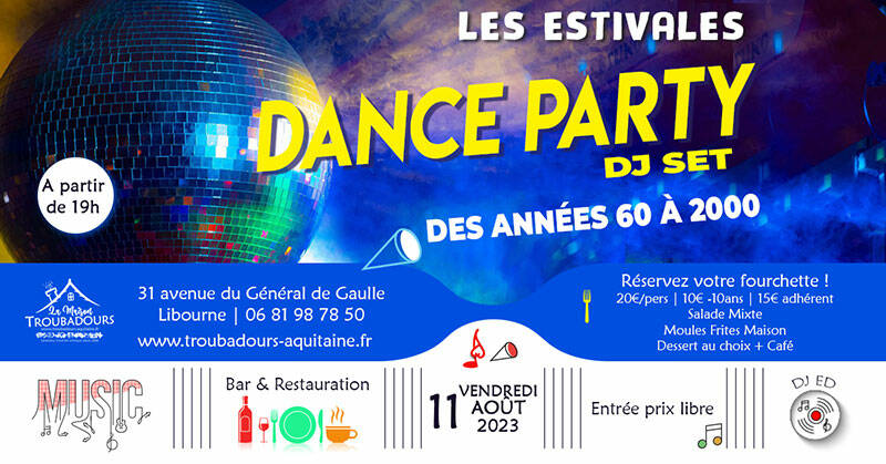 Soirée dance années 60 à 2000