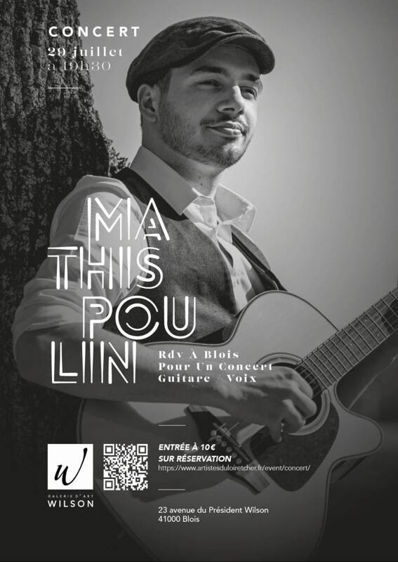 Mathis Poulin en concert à la Galerie Wilson le 29 Juillet